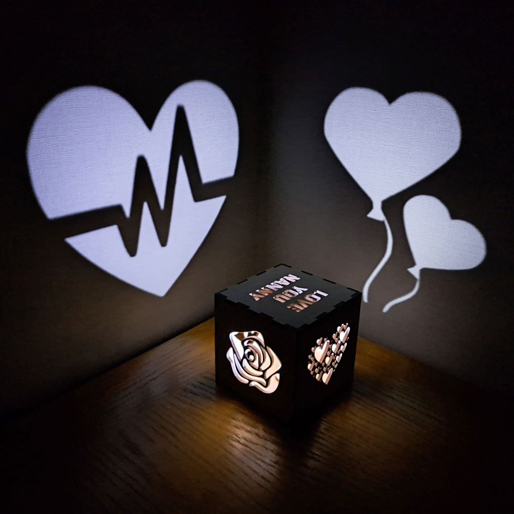 Grandma Christmas gift, Christmas gift for nana from grandchildren, new nanny gift from bump, nan granny light up gift box for her, special